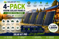 ☀️Solar Kit Pro 4-Pack 450W Solar Panels | 1800W Total | Off-Grid, RV, Cabin, Home & Backup Solar