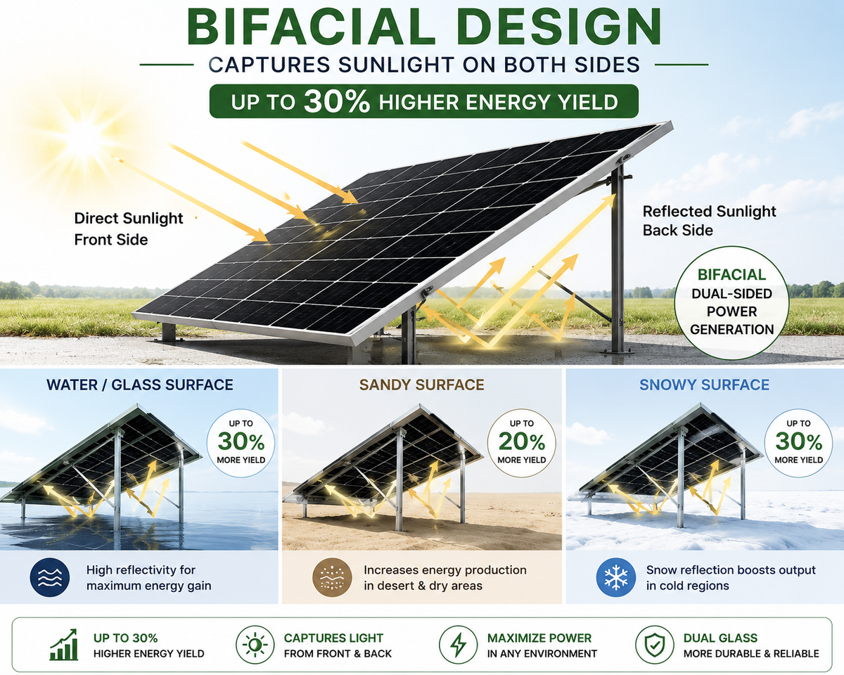10 X 585 = 5850 watts JINKO Bifacial, Grade A, Premium Solar Panels, FREE Delivery in Select Areas, Call First.
