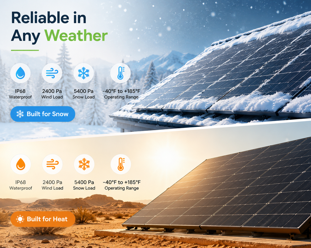 Solar Kit Pro 8-Pack 450W Solar Panels | 3600W / 3.6kW Total | Home, Off-Grid, Cabin, Farm & Backup Solar