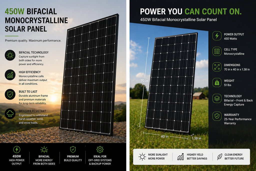 🔆 SolarKitPro 4500W Bifacial Solar Panel System (10 x 450W)
